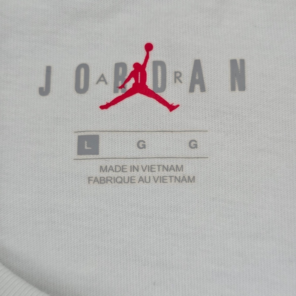 Nike Jordan Mens Jumpman Long Sleeve Shirt White Large‎ Basketball Streetwear - Picture 4 of 10